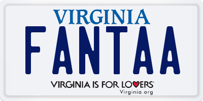 VA license plate FANTAA