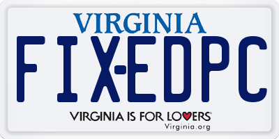 VA license plate FIXEDPC