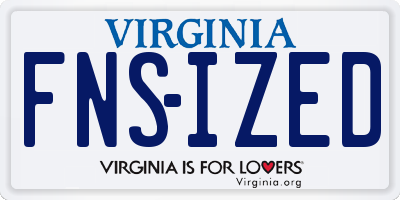 VA license plate FNSIZED