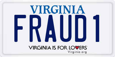 VA license plate FRAUD1