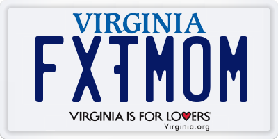 VA license plate FXTMOM