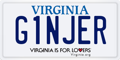 VA license plate G1NJER