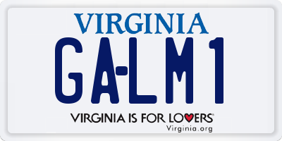 VA license plate GALM1