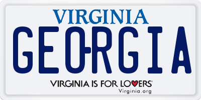 VA license plate GEORGIA