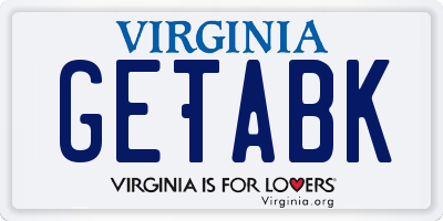 VA license plate GETABK