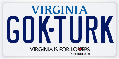 VA license plate GOKTURK