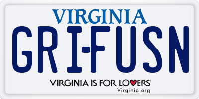 VA license plate GRIFUSN