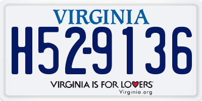 VA license plate H529136