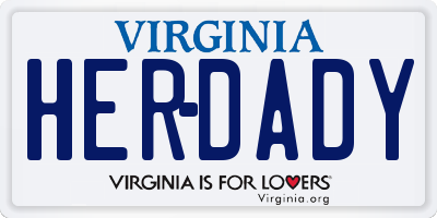 VA license plate HERDADY