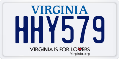 VA license plate HHY579