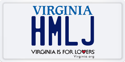 VA license plate HMLJ