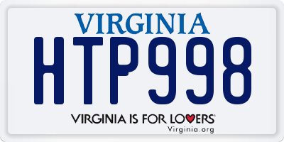 VA license plate HTP998