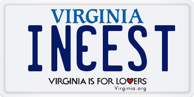 VA license plate INCEST