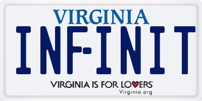 VA license plate INFINIT