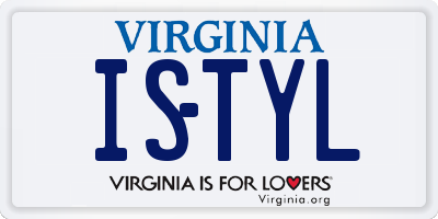 VA license plate ISTYL