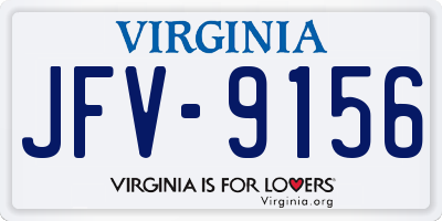 VA license plate JFV9156