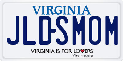 VA license plate JLDSMOM