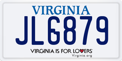 VA license plate JLG879