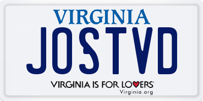 VA license plate JOSTVD
