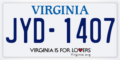 VA license plate JYD1407