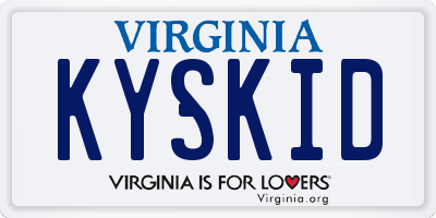 VA license plate KYSKID