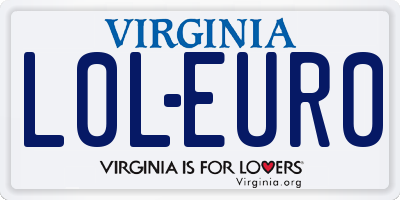 VA license plate L0LEUR0