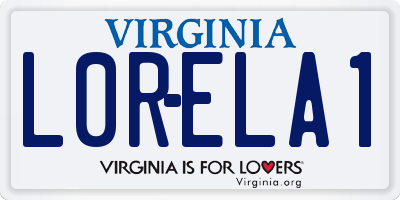 VA license plate L0RELA1
