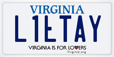 VA license plate L1LTAY