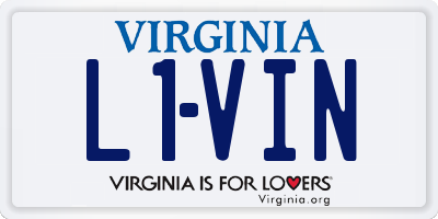 VA license plate L1VIN