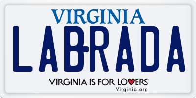 VA license plate LABRADA