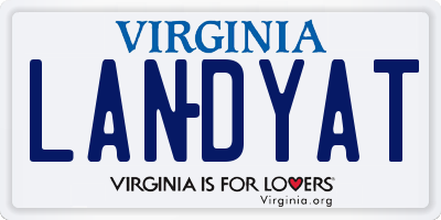 VA license plate LANDYAT