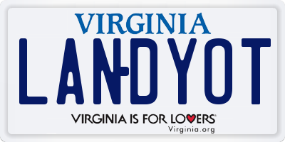 VA license plate LANDYOT