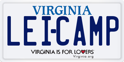 VA license plate LEICAMP