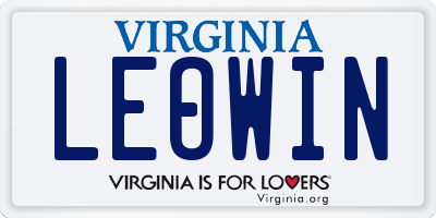 VA license plate LEOWIN