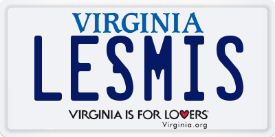 VA license plate LESMIS