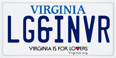 VA license plate LG6INVR