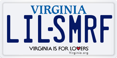 VA license plate LILSMRF