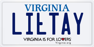 VA license plate LILTAY