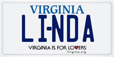 VA license plate LINDA