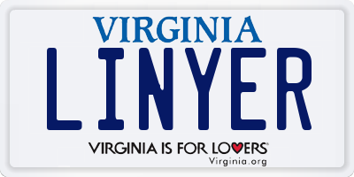 VA license plate LINYER