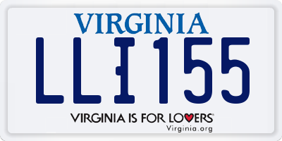 VA license plate LLI155