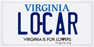 VA license plate LOCAR