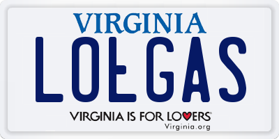 VA license plate LOLGAS