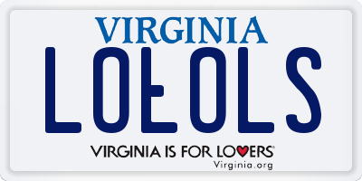 VA license plate LOLOLS