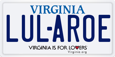 VA license plate LULAROE