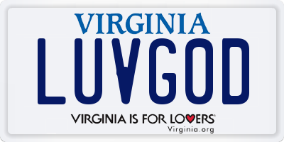 VA license plate LUVG0D