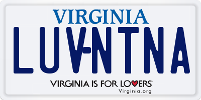 VA license plate LUVNTNA