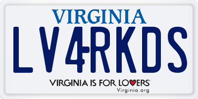 VA license plate LV4RKDS