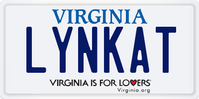 VA license plate LYNKAT