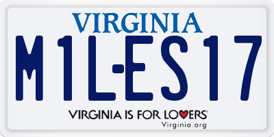 VA license plate M1LES17